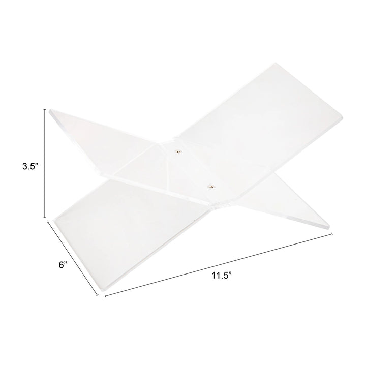 White rectangular napkin with dimensions labeled on a white background