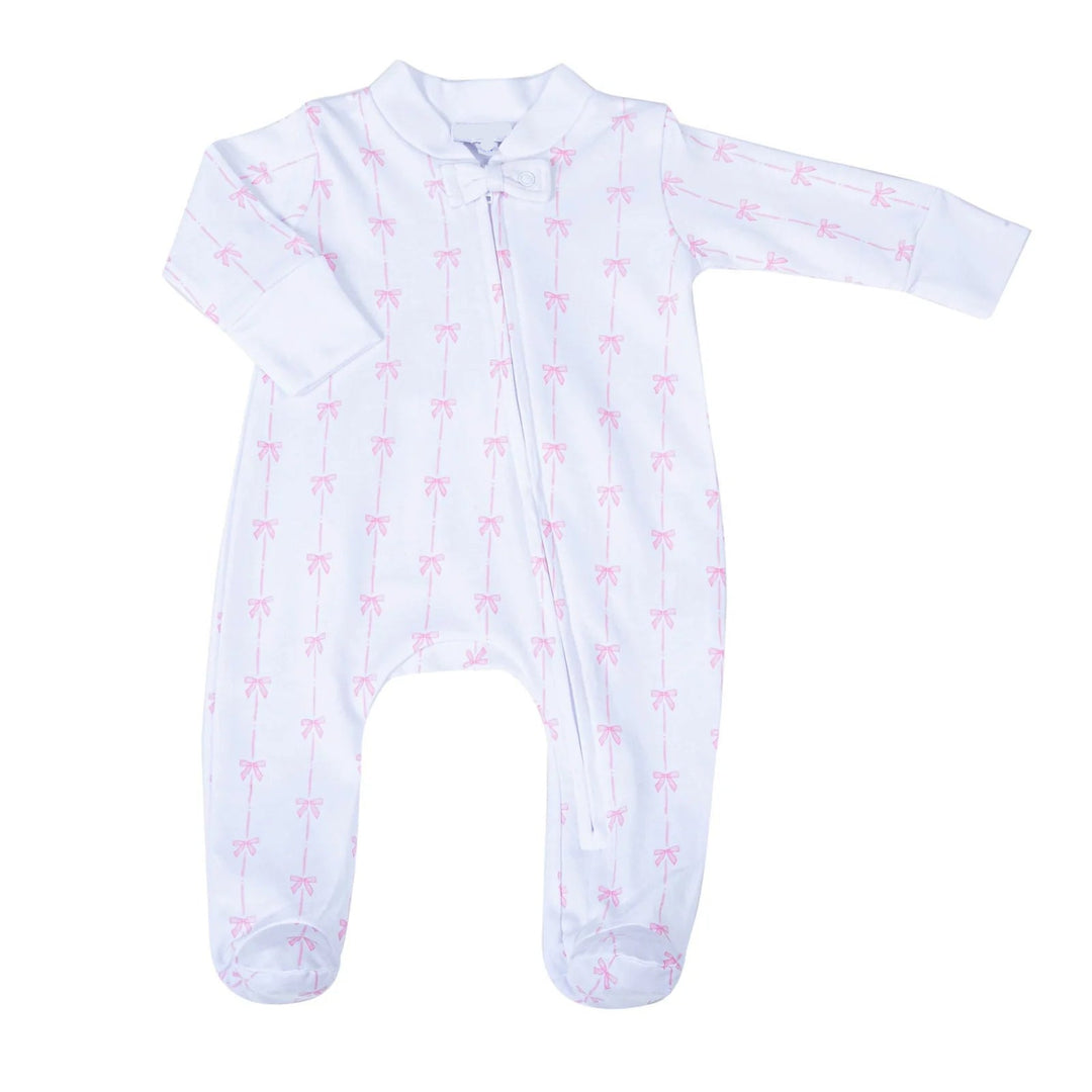 AMELIA'S CLASSIC BOW ZIPPER FOOTIE