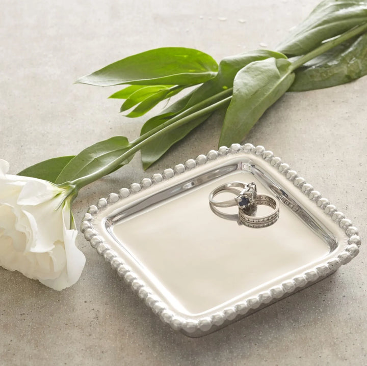 BEADED SMALL SQUARE DISH