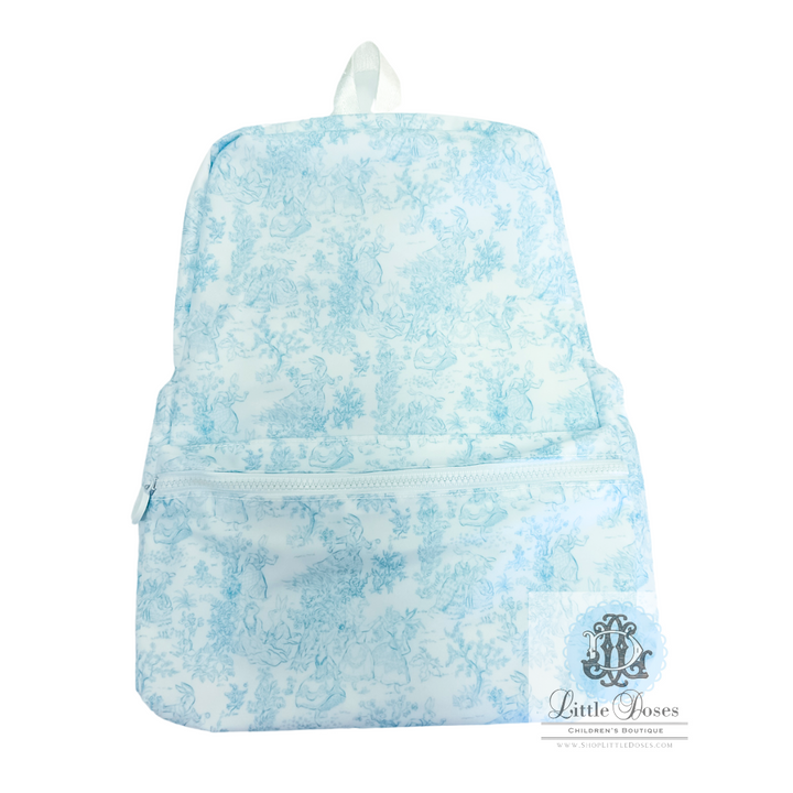 BLUE BUNNY TOILE BACKPACKER