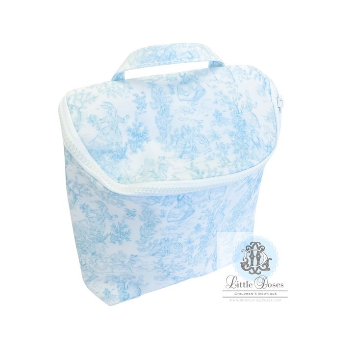 BLUE BUNNY TOILE TAKE AWAY BAG