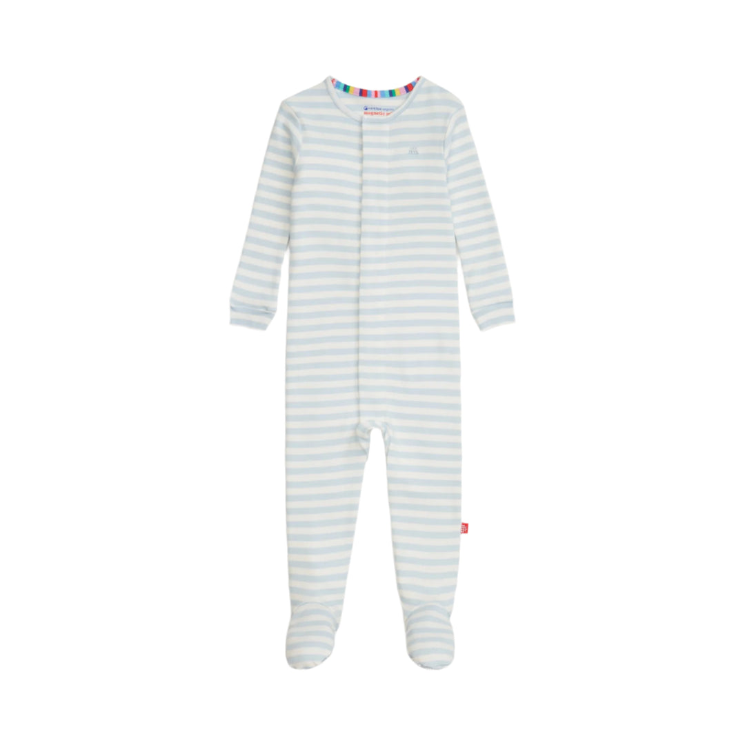 STRIPE BLUE ORGANIC COTTON FOOTIE