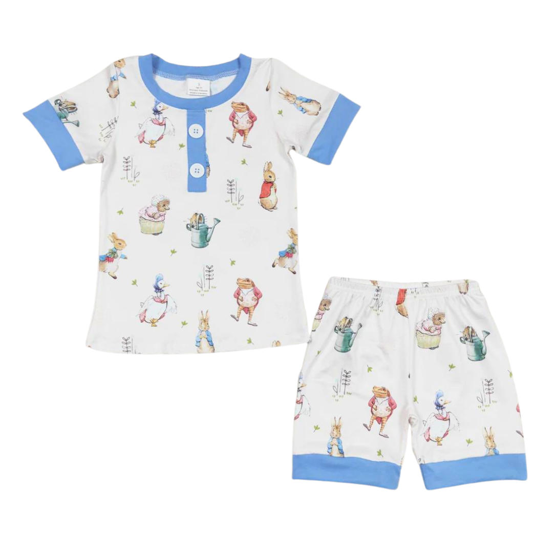 BLUE TRIM PETER RABBIT PAJAMAS