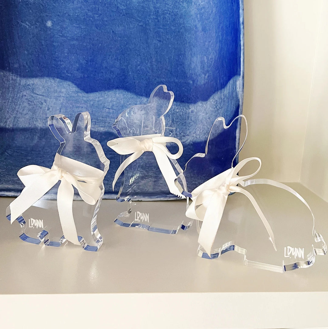 CLEAR ACRYLIC BUNNIES