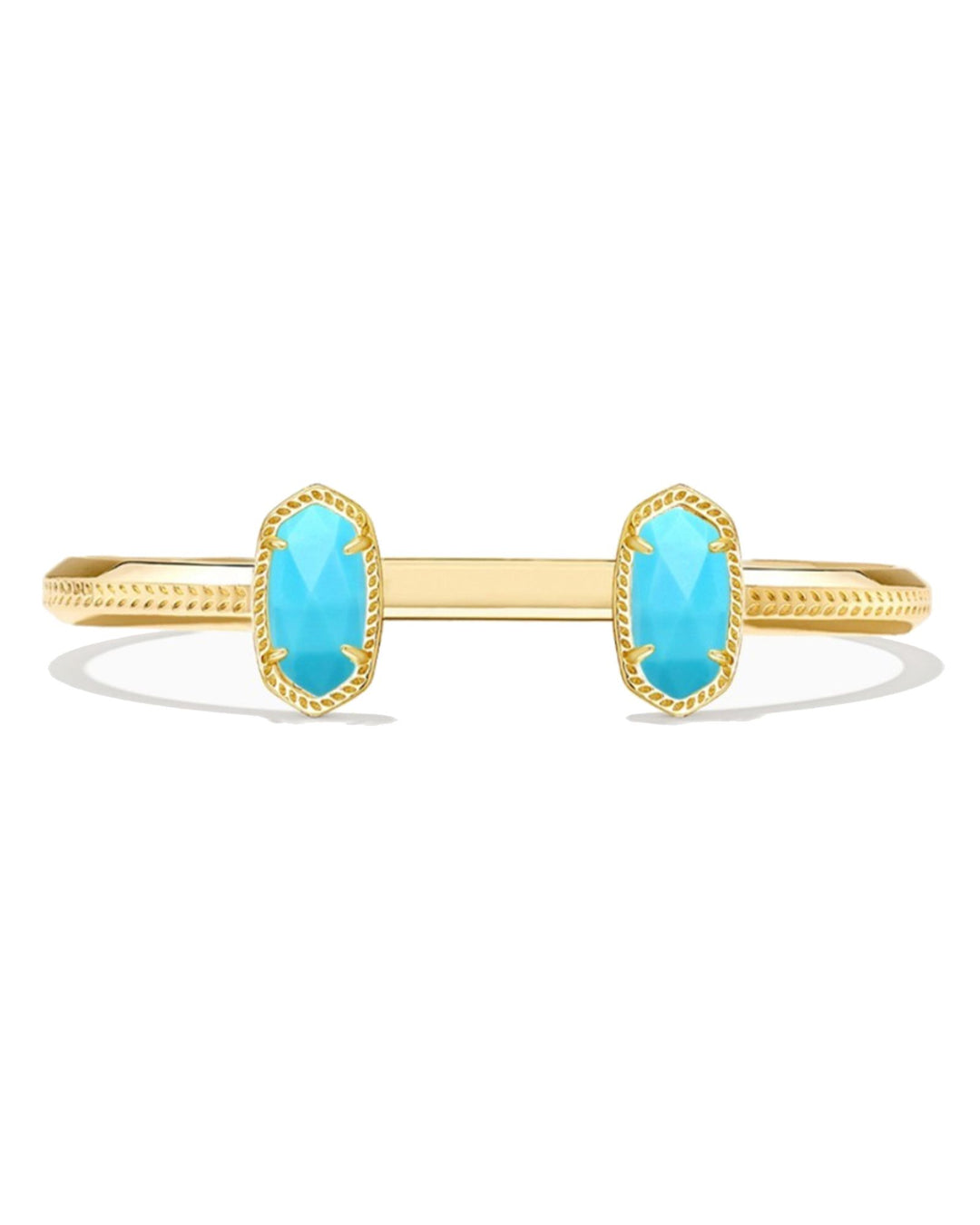 ELTON CUFF BRACELET, GOLD TURQUOISE MAGNESITE