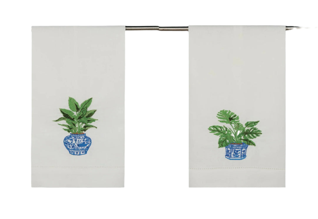 BOTANICAL BLUE GUEST TOWEL