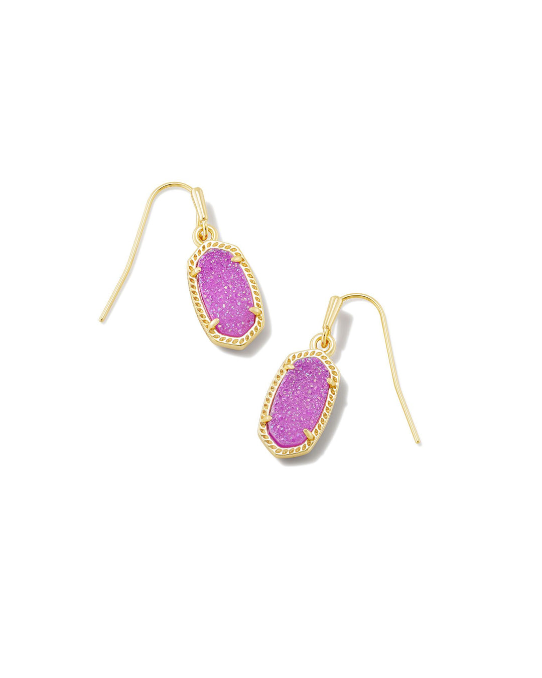 LEE EARRINGS, GOLD MULBERRY DRUSY