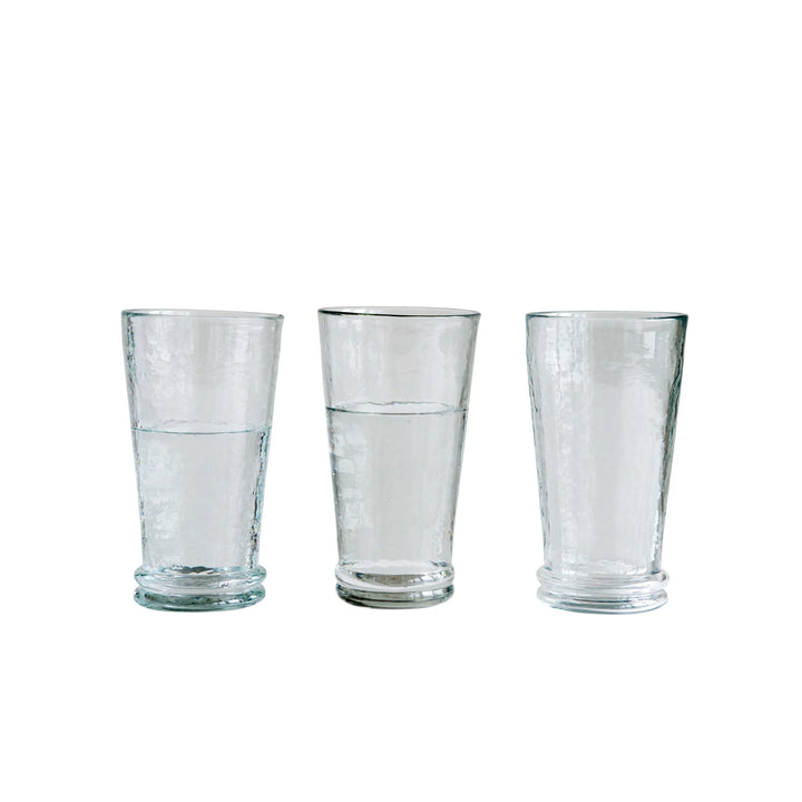 RECYCLED GLASS DRINKING GLASS SET OF 6