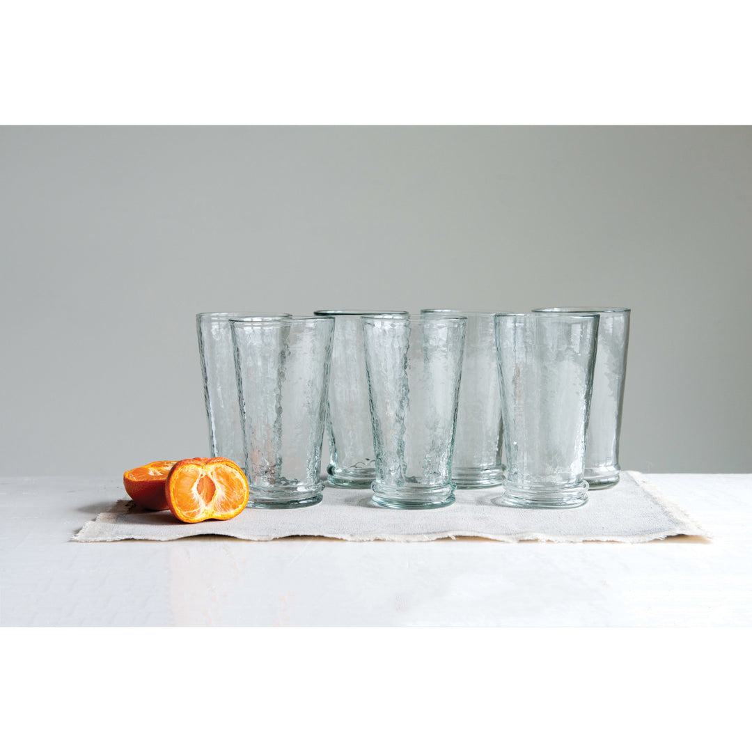 RECYCLED GLASS DRINKING GLASS SET OF 6