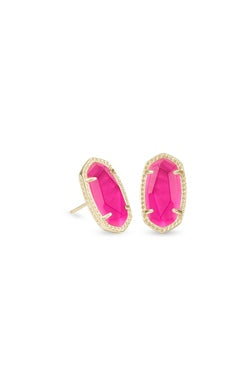 ELLIE STUD EARRINGS, GOLD AZALEA ILLUSION