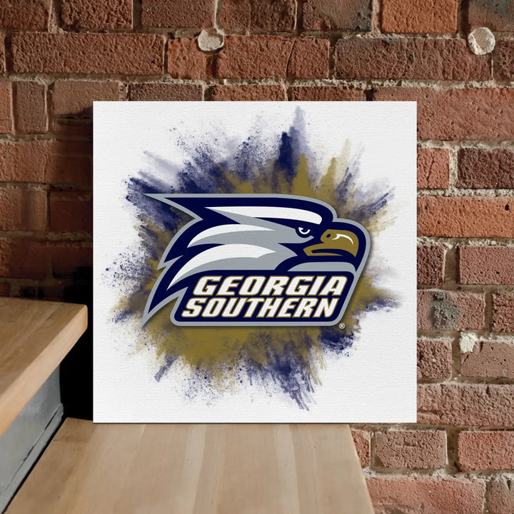 GEORGIA SOUTHERN COLLEGIATE COLOR SPLASH CANVAS ART