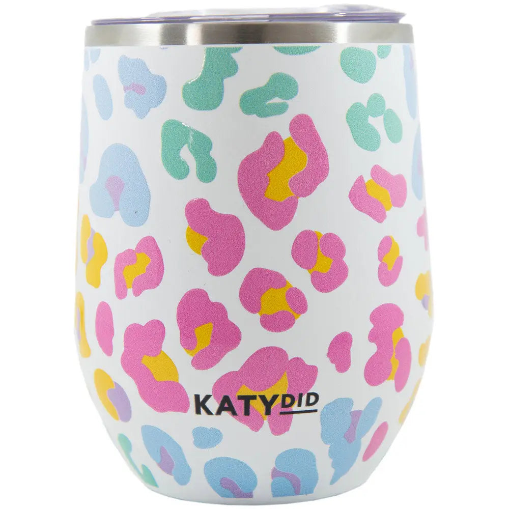 PASTEL LEOPARD WINE TUMBLER