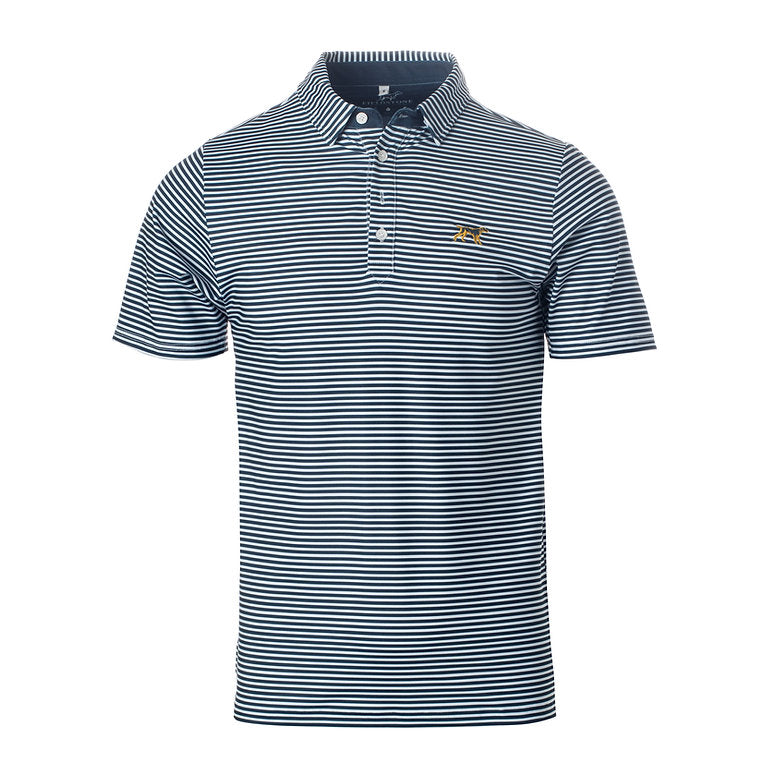 NAVY STRIPED MARSHALL POLO