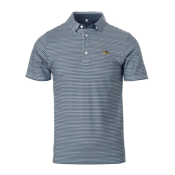 NAVY STRIPED MARSHALL POLO