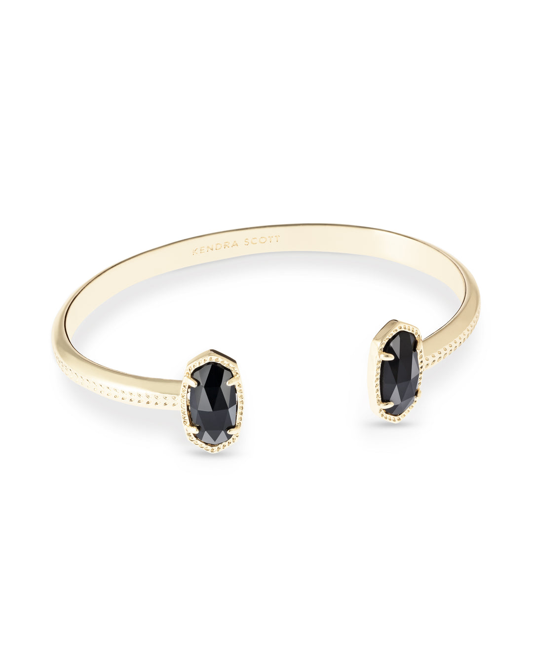 ELTON CUFF BRACELET, GOLD BLACK