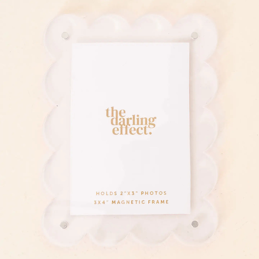 CLEAR MINI ACRYLIC MAGNETIC PICTURE FRAME