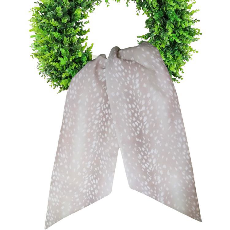 FAWN/ANTELOPE WREATH SASH TIED ON WREATH