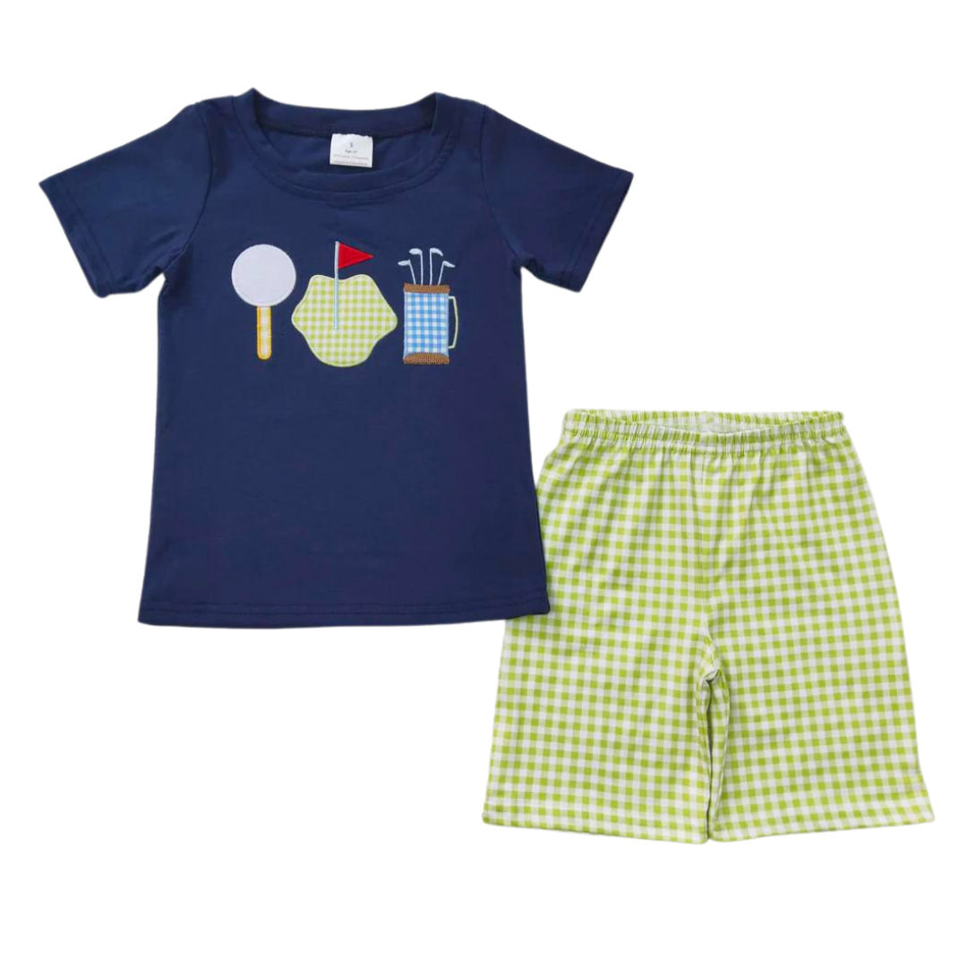 GOLF APPLIQUE SHORT SET