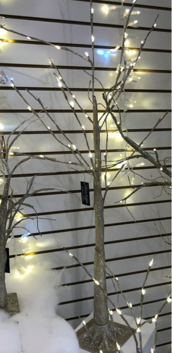 CHAMPAGNE GLITTER LED TREE
