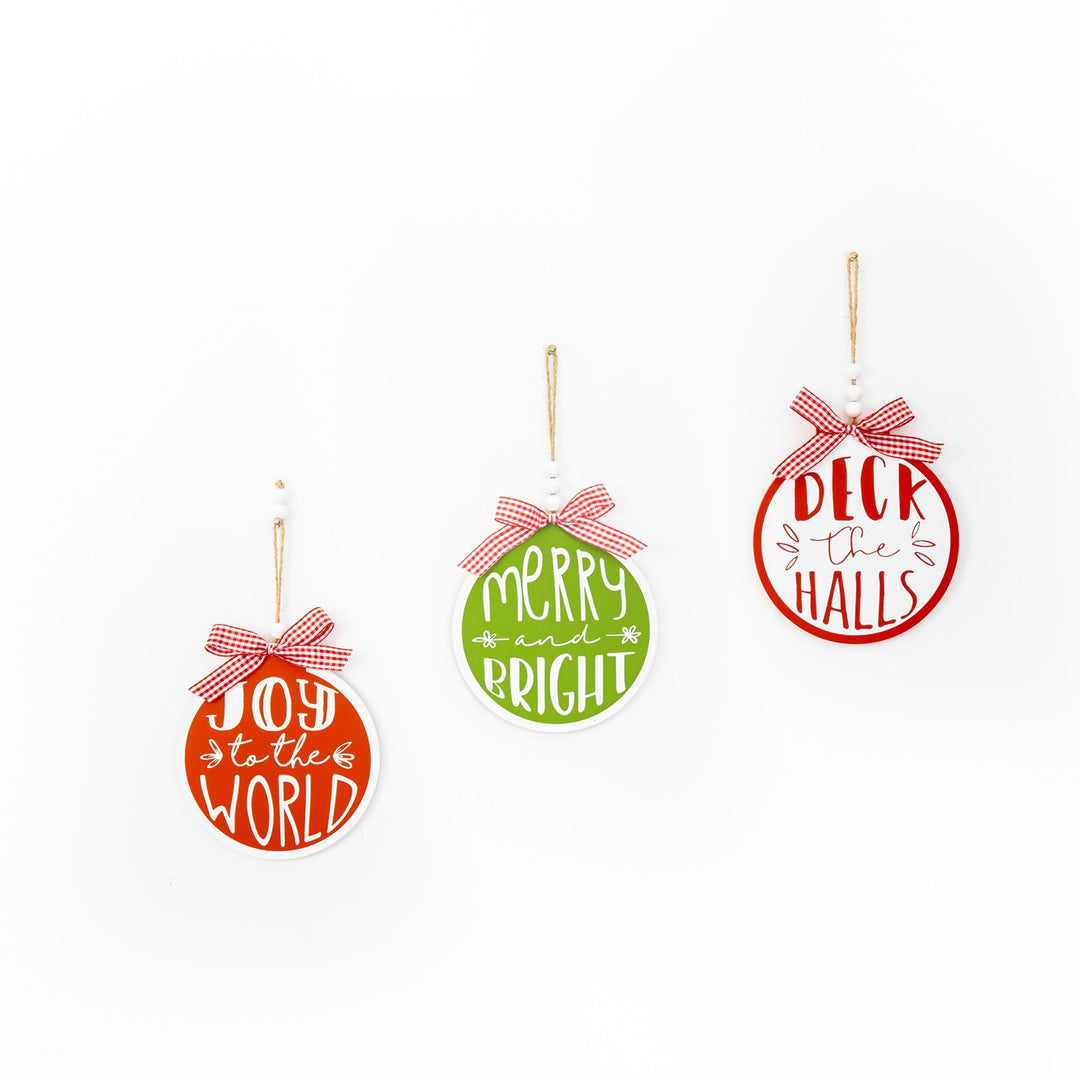 RED CHECK BOW ORNAMENT