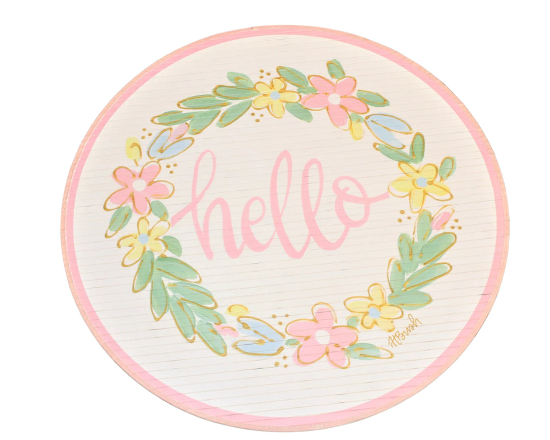 HELLO PASTEL FLOWERS BAMBOO MAT