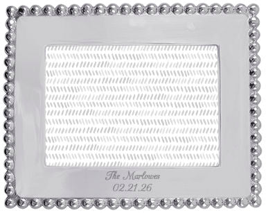 WILLIAMSON/MARLOWE: PEARLED ENGRAVABLE FRAME 5 x 7