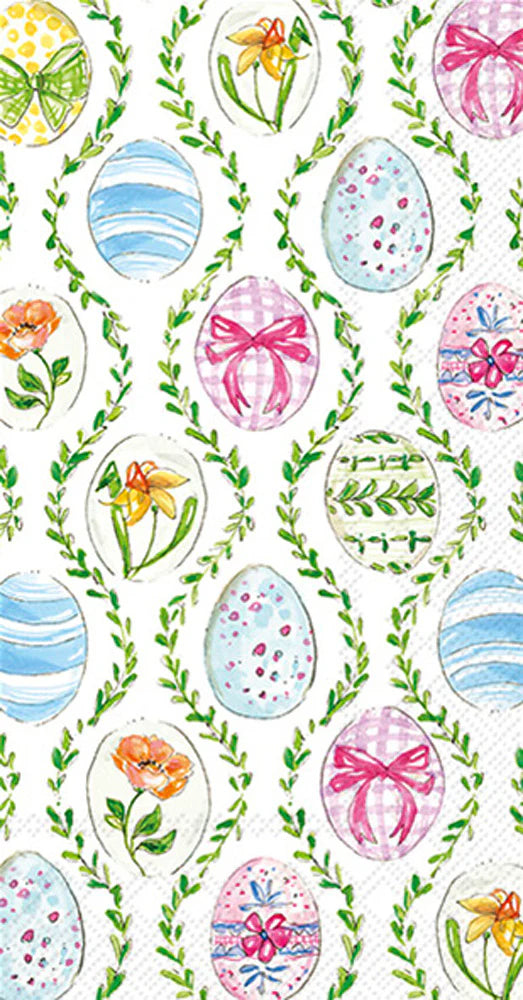 EASTER BUNNY EGGS GUEST TOWEL