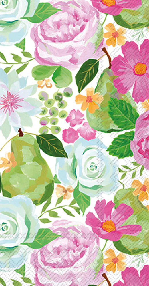 FLOWERS AND PEARS GUEST TOWEL