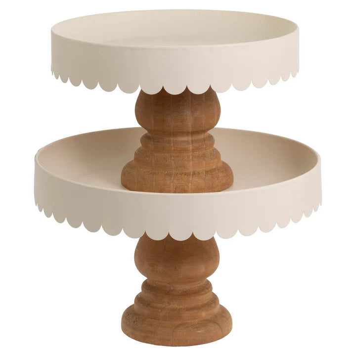 ALMOND SCALLOP DECOR STANDS