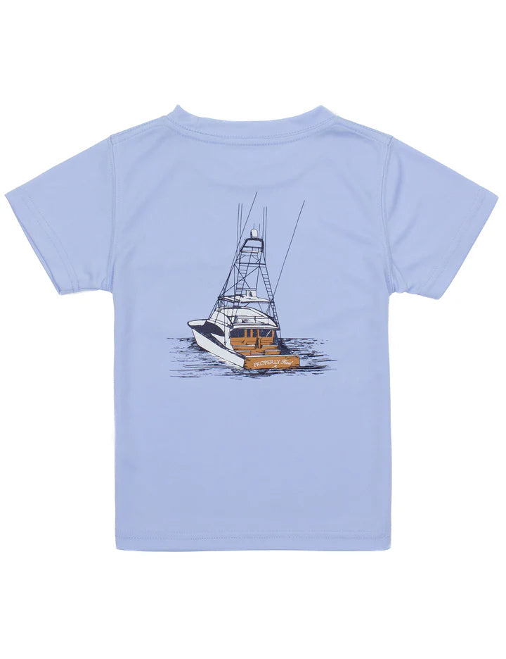 DEEP WATERS LIGHT BLUE PERFORMANCE TEE