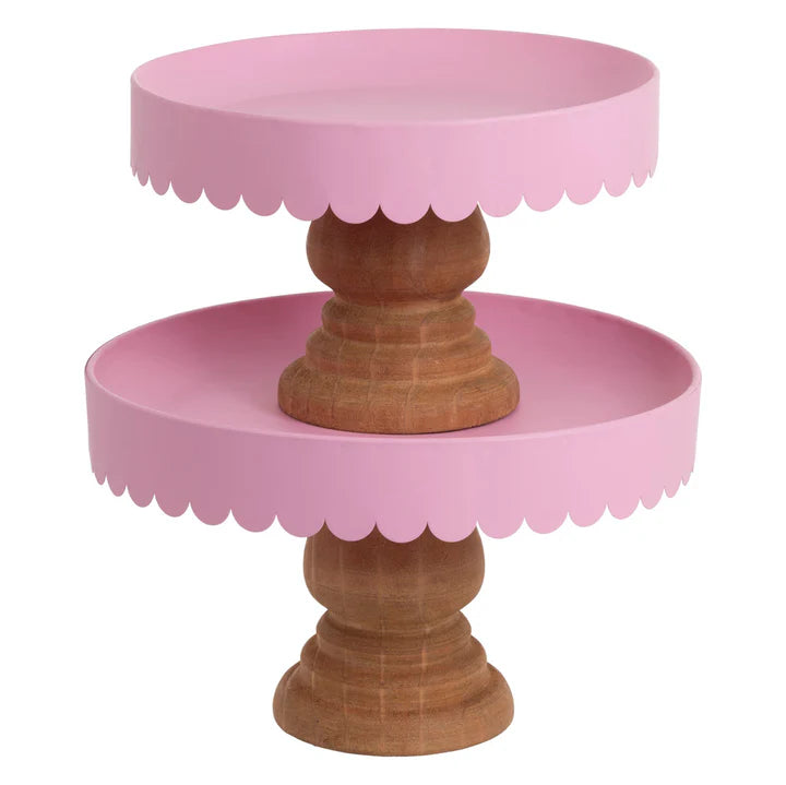 PINK SCALLOP DECOR STANDS