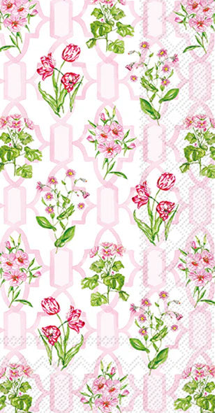 PINK TRELLIS GUEST TOWEL