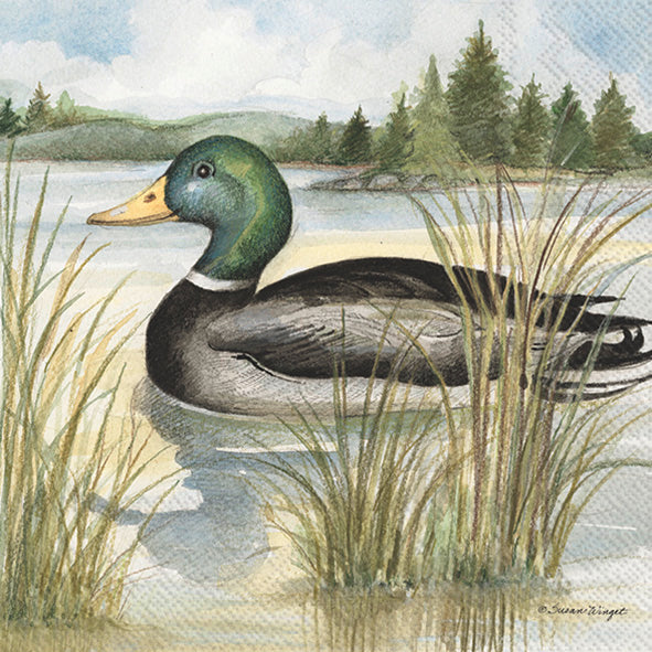 Mallard Cocktail Napkin – Classic Southern Style Party Napkin with Duck Design | Walker Boutique