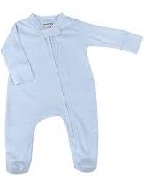 SOLID BLUE ZIPPER FOOTIE