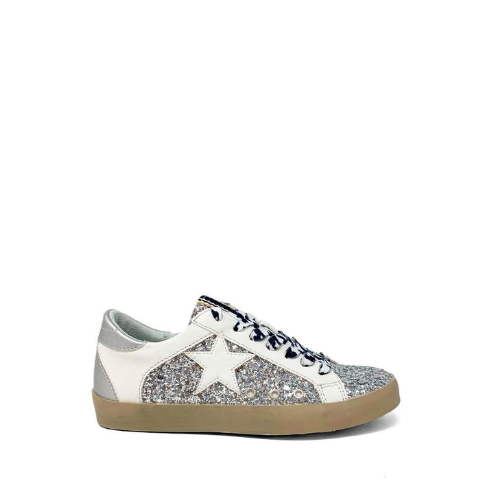 SILVER SPARKLE PARIS SNEAKER IN TODDLER & KIDS