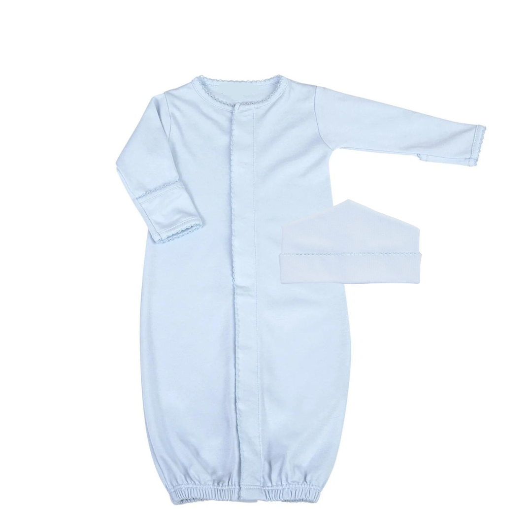 SOLID BLUE CONVERTER GOWN & HAT SET