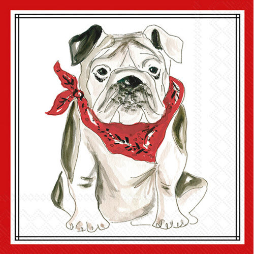 RED BULLDOG HOMETOWN PRIDE COCKTAIL NAPKIN
