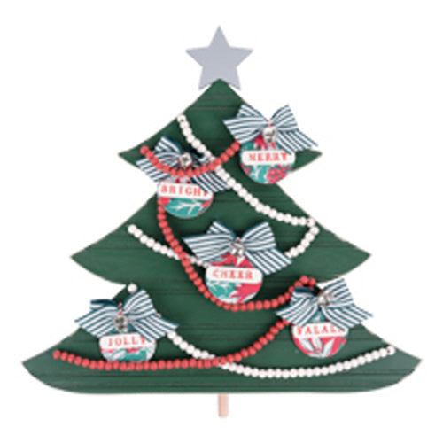 MERRY & BRIGHT CHRISTMAS TREE WELCOME BOARD TOPPER