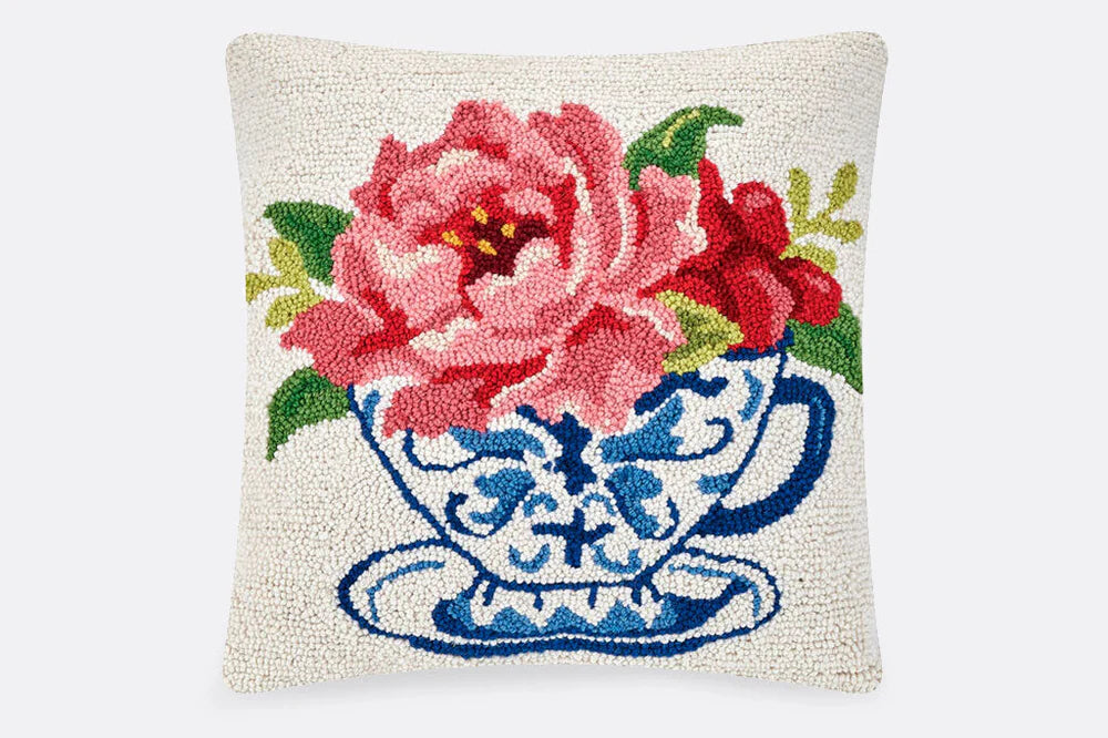 FLORAL TEACUP HOOK PILLOW