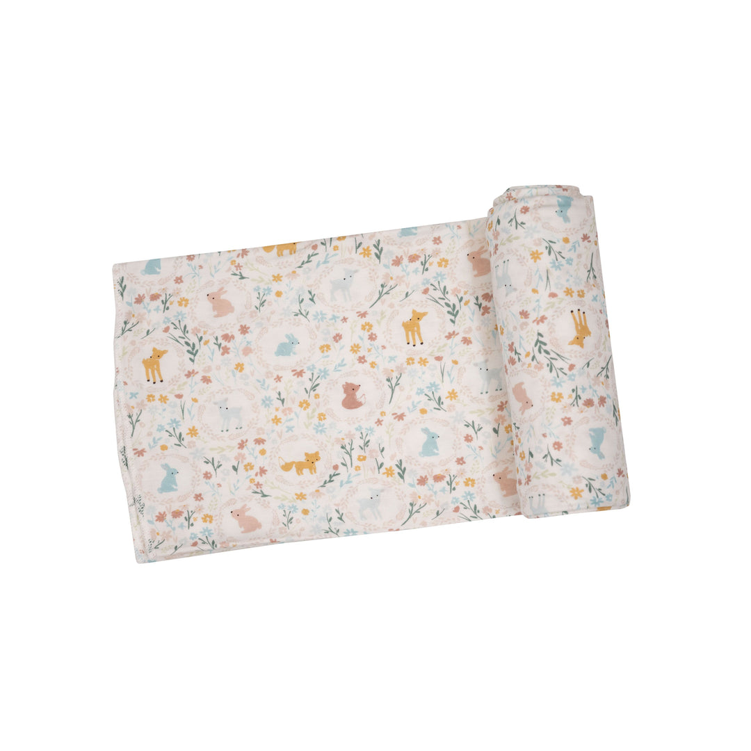 WOODLAND CAMEOS SWADDLE BLANKET
