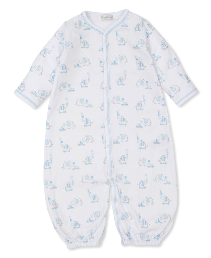 LIGHT BLUE ELEPHANT ABC CONVERTER GOWN