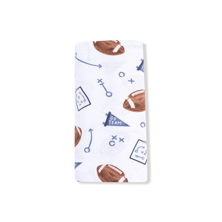 TOUCHDOWN TIME NAVY SWADDLE BLANKET