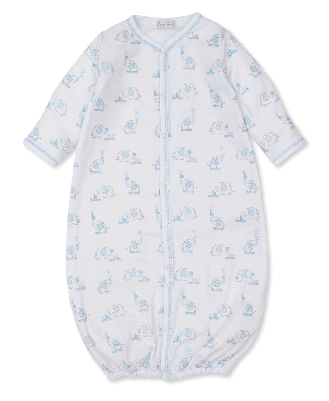 LIGHT BLUE ELEPHANT ABC CONVERTER GOWN