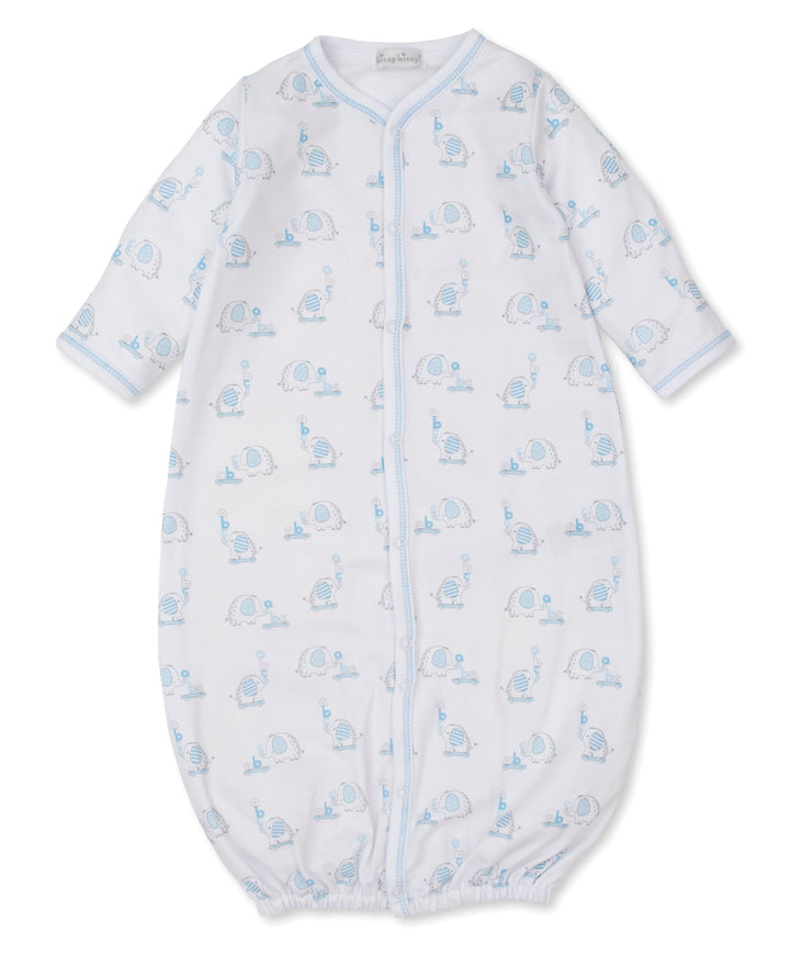LIGHT BLUE ELEPHANT ABC CONVERTER GOWN