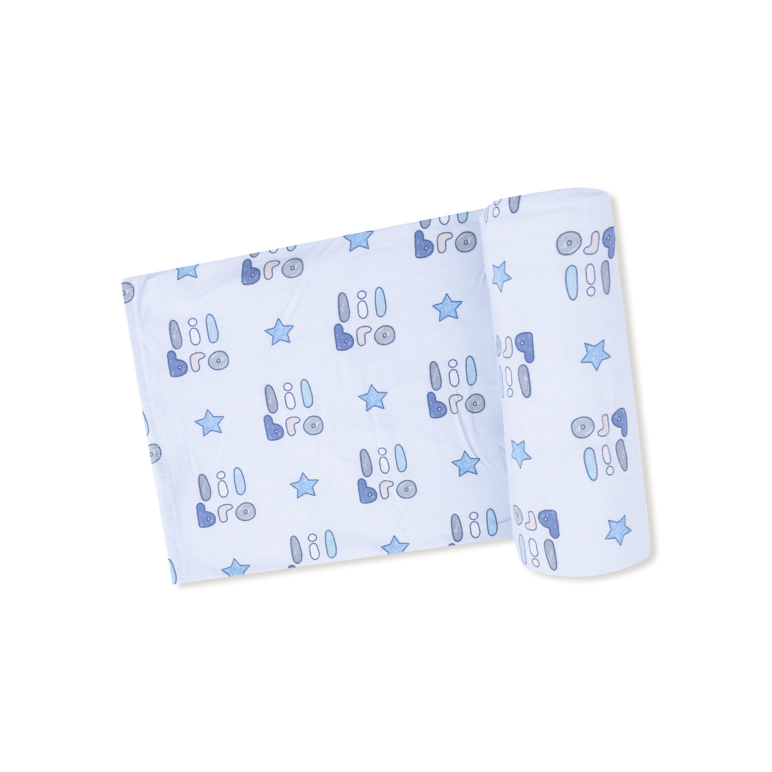 LIL BRO BLUE SWADDLE BLANKET