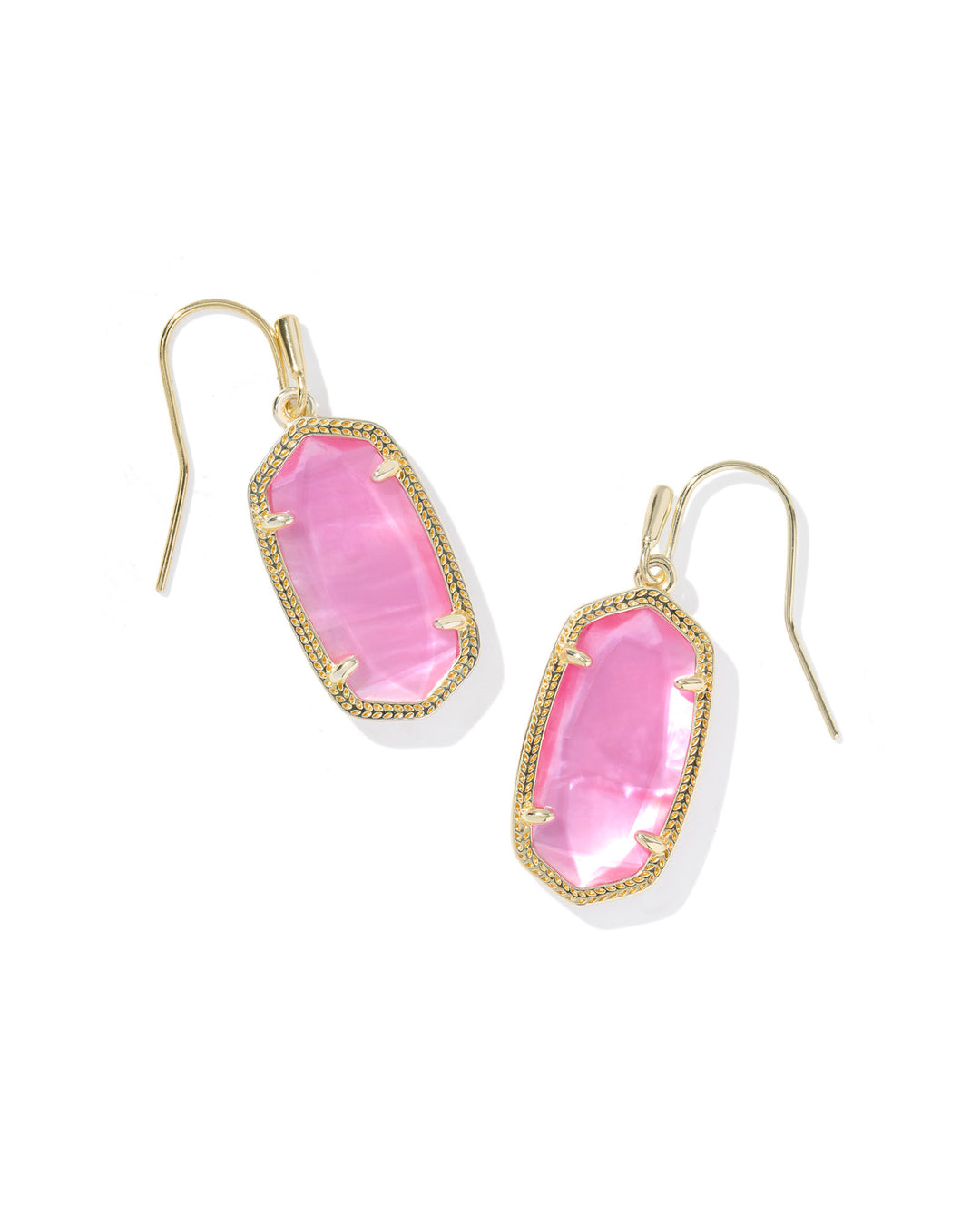 DANI DROP EARRING, GOLD AZALEA ILLUSION