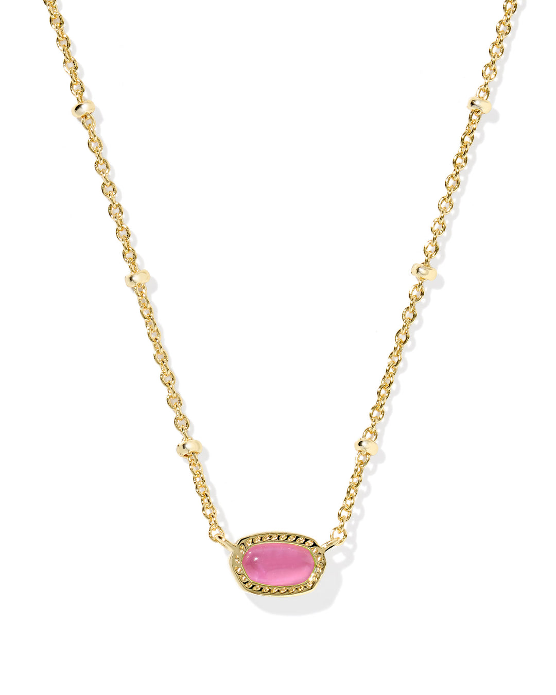 MINI ELISA SATELLITE SHORT PENDANT NECKLACE, GOLD AZALEA ILLUSION