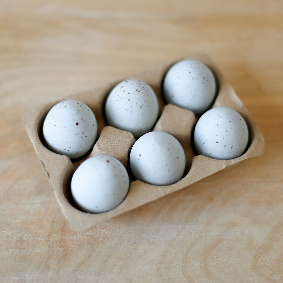 RS SPECKLED EGGS LIGHT BLUE S/6