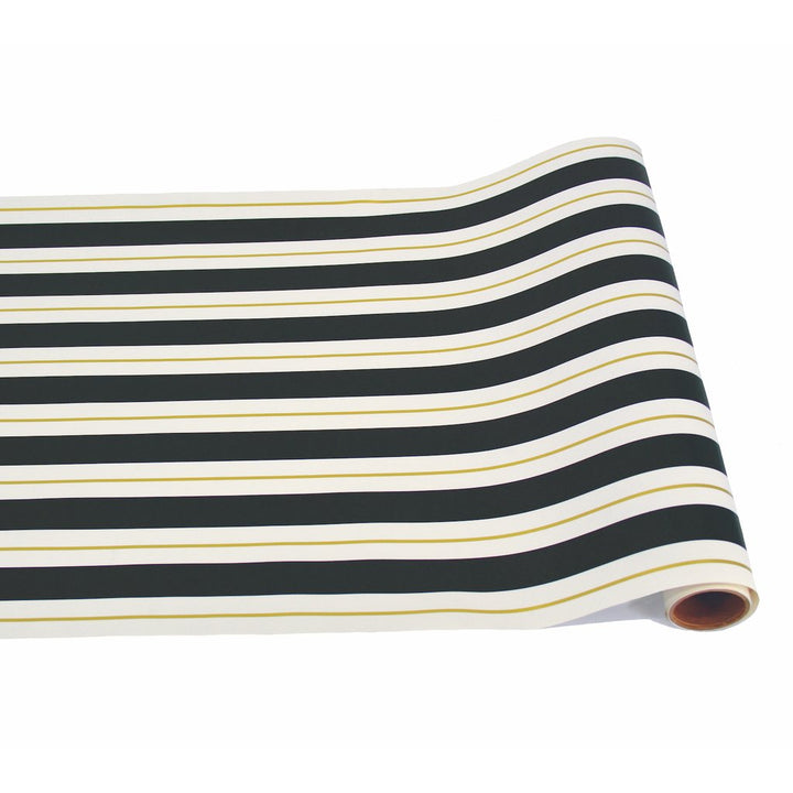 BLACK & GOLD AWNING STRIPE RUNNER