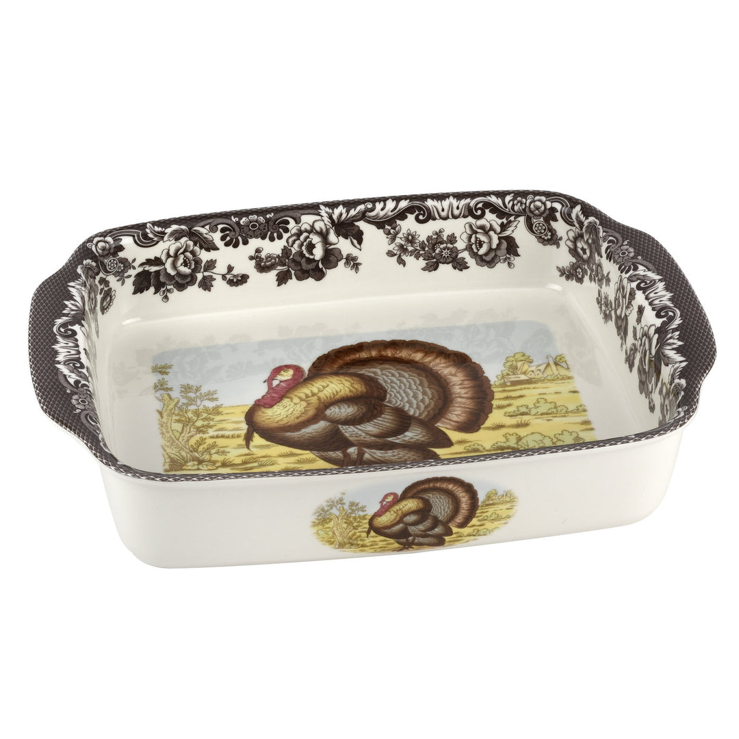 WOODLAND TURKEY HANDLED LASAGNE DISH